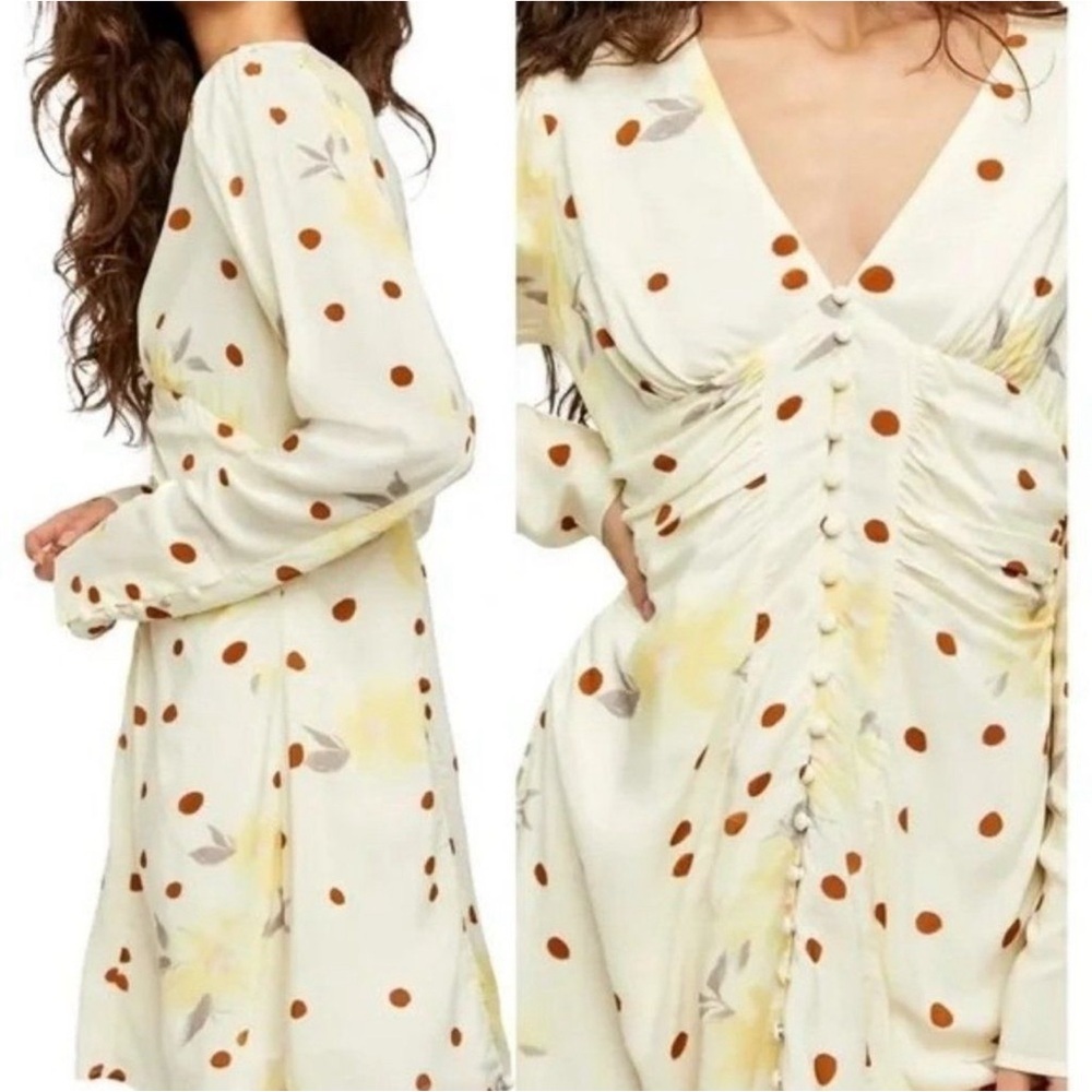 Free People Date Night Mini Dress in Sunshine Combo